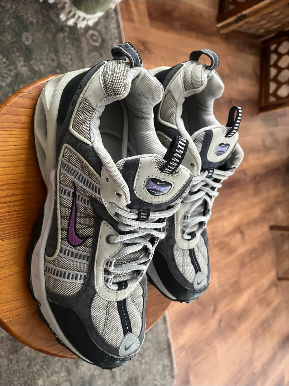 Nike women’s Black, Gray and Purple Air TN Sneakers - Picture 7 of 8